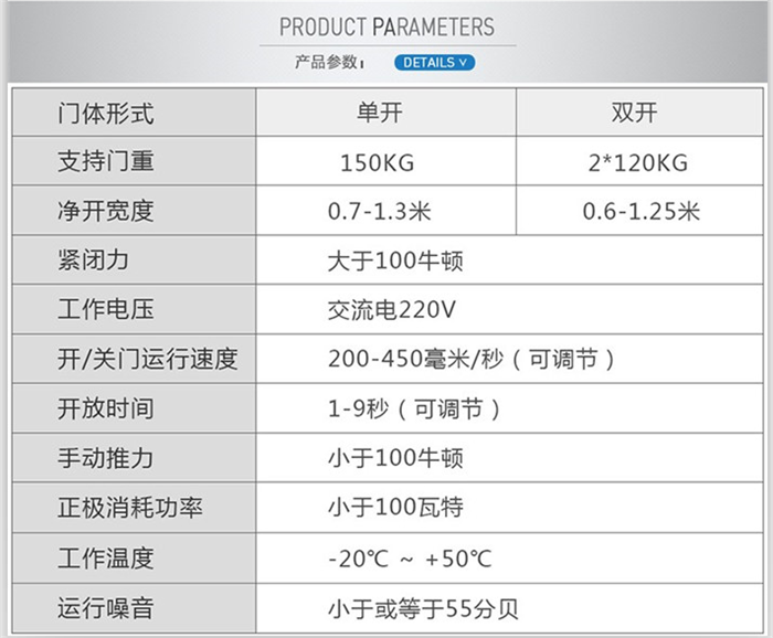 嘉鑫感应门自动门ES-120电动门机组