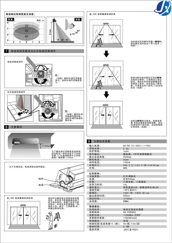 松下多玛CNB-235自动门启动防夹感应器